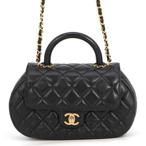 Chanel Chain Shoulder Bag Matelassé Coco Mark Lambskin AS4569 CHANEL 2-way Bl...